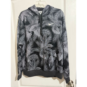 Men's Nike Black & Gray Tropical Print Hoodie M